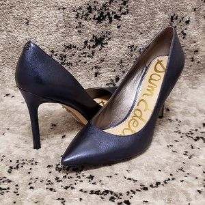 Sam Edleman Hazel Dark Purple Metalic Leather Pumps 13